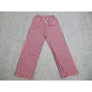 Psycho Bunny Pants Mens Small Red Check Lounge Sleep Wear Drawstring Logo 28X30‎